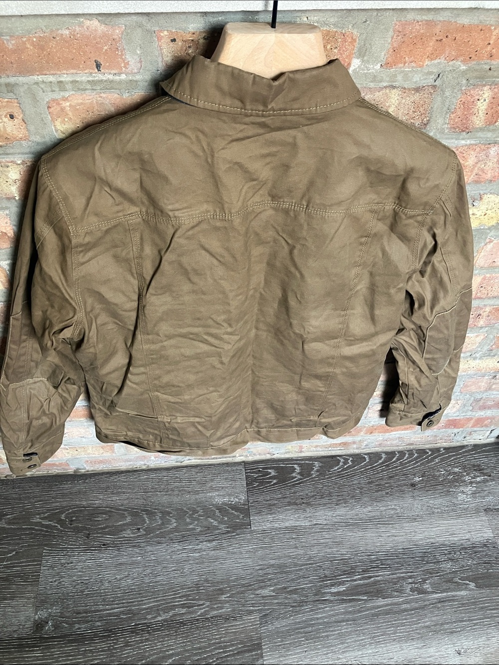 Jeremiah tan canvas jacket blue patterned blanket lining. - Picture 6 of 17
